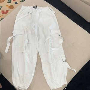White Cargo Pants